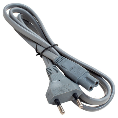 CABLE AC 2x0.75mm2 1.5m GREY