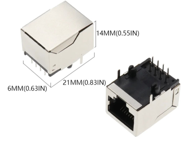 Υποδοχή RJ45 8P8C THT για τοποθέτηση σε μητρικές πλακέτες