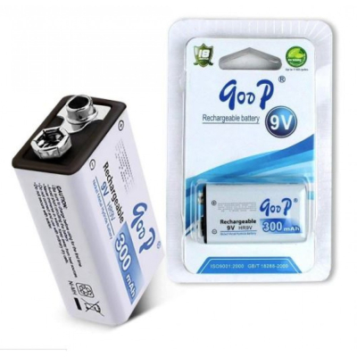 Μπαταρία BP 9V Ni-MH 300mAh Επαναφόρτιση