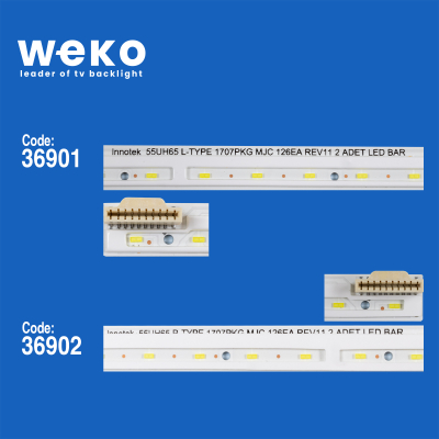 Οπίσθιος φωτισμός LED 55UH65 1707PKG MJC 126 τεμ. σετ 2