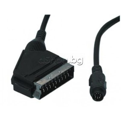 Καλώδιο SCART-8p Βύσμα ταινίας 1,5 μ.