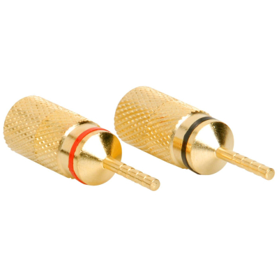 Кабелен накрайник -2 τμχ. Χρυσός 12 AWG βύσμα ηχείου 6mm