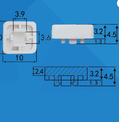 Τετράγωνο κουμπί για διακόπτη αφής 12x12mm