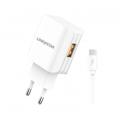 ΠΡΟΣΑΡΜΟΓΕΑΣ ΓΡΗΓΟΡΟΥ ΦΟΡΤΙΣΤΗ 5V 3A USB-A+ΚΑΛΩΔΙΟ ΤΥΠΟΥ-C TC-9