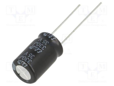 Ηλεκτρικός πυκνωτής. 330MF/35V THT
