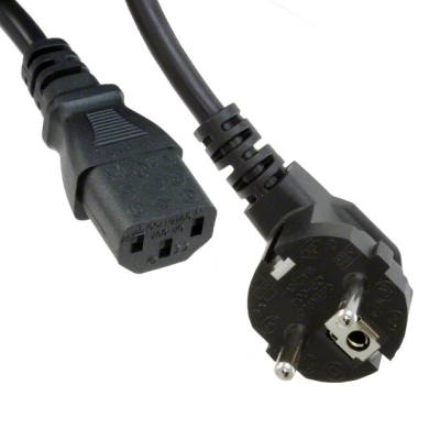 Καλώδιο; CEE 7/7 (E/F) щepsel ъглов,IEC C13 женски; PVC; 2,5 μ