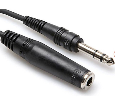 Καλώδιο θωρακισμένο με αρσενικό βύσμα stereo 6,3 mm - θηλυκό 6,3 mm 5 m