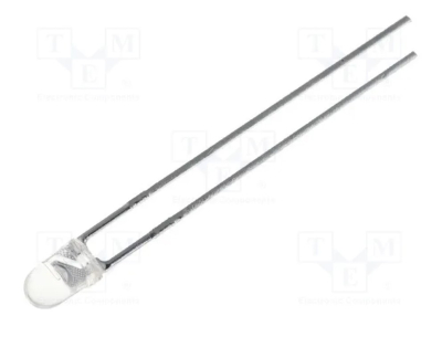 Πομπός υπερύθρων L-934F3C; 3mm; 940nm; διαφανής; 3,6mW; 30°; THT