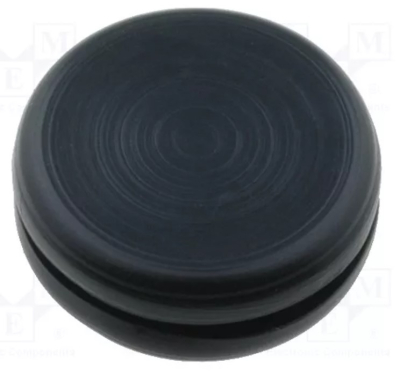 PPE-10 Grommet; with bulkhead; Ømount.hole: 12.5mm; Øhole: 9.5mm; PVC
