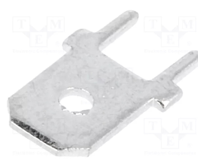 FS1536 Terminal: flat; 6.3mm; 0.8mm; male; THT; brass; tinned; straight