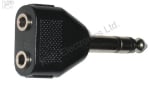AC-014 6.3mm jack to 2x3.5mm socket
