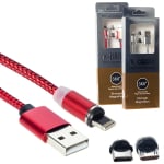 ΚΑΛΩΔΙΟ IPHONE+Micro+C Τύπου ΜΑΓΝΗΤΙΚΟ 1,5 μ.