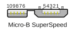 USB-B 3.0 Micro F RA hor