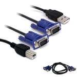 CABLE Dual Parallel USB Print Line +VGA