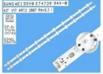LED Backlight 43\" V17 ART3 2867 set-2 LED618