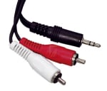 CABLE 2RCA-3.5 STEREO JACK 15m