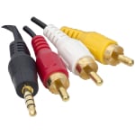 CABLE 3RCA to 3.5str.jack 4P 1.2m