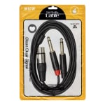 Καλώδιο Canon θηλυκό σε 2 x 6.3mm Jack Mono 3m