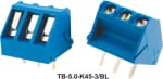 Υποδοχή πλακέτας 2 ακίδων TB-5.0-K45-2/BL