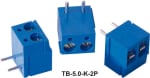 Υποδοχή πλακέτας 2 ακίδων TB-5.0-K-2P