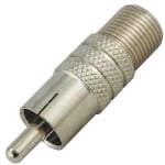 F CONNECTOR female TO RCA male