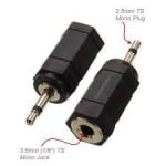 AC-018M 2.5mm to 3.5mm mono jack