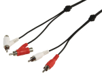 CABLE-464 2 RCA plug to 2 rca plug +2 RCA socket