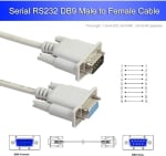 CABLE MALE RS232 9PIN TO RS 232 9PIN5 FEMALE 3.0m