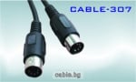 CABLE-307 5 DIN αρσενικό- 5 DIN αρσενικό 180\' 5m