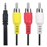 CABLE 3RCA to 3.5str.jack 4P 3m