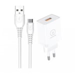 ADAPTER T66 USB-A 3.5A+CABLE TYPE-C