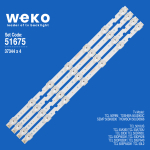 Οπίσθιος φωτισμός LED TCL 50L2 GIC50LB24 3030F 2.1D σετ 4