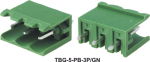 Υποδοχή πλακέτας 3 ακίδων TBG-5-PB-3P/GN