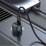 Φορτιστής αυτοκινήτου USB+USB-C PD30W + QC3.0 30W - Τύπου-C σε Lightning