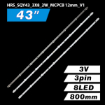 Led Backlight HRS_SQY43_3X8_2W ES-809 set3