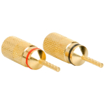 Кабелен накрайник -2 τμχ. Χρυσός 12 AWG βύσμα ηχείου 6mm