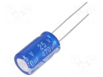 Ηλεκτρικός πυκνωτής 470MF 25V 105\'C με χαμηλή αντίσταση