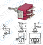 ЦК ключ MTS-403R ON-OFF-ON 12pin