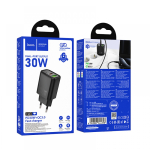Μαύρος προσαρμογέας με έξοδο USB-C + USB PD30W + QC3.0 ΓΡΗΓΟΡΟΣ ΦΟΡΤΙΣΤΗΣ N63