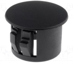 FIX-M12 Stopper; H: 10.1mm; Flange dia: 14.3mm; Wall thick: 3.3mm; black